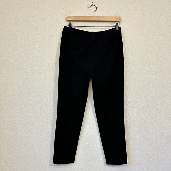 ALICE + OLIVIA Employed Straight Leg Trouser Pants Flat Front in Black - Picture 6 of 15